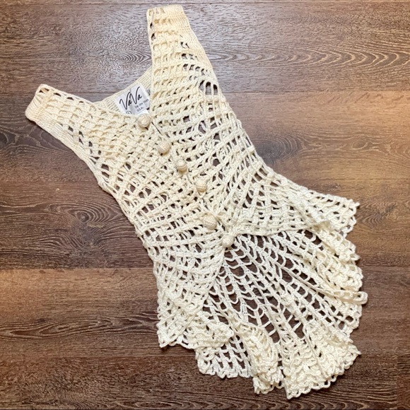 VaVa by Joy Han Crochet Knit Button Down Top - Picture 3 of 4